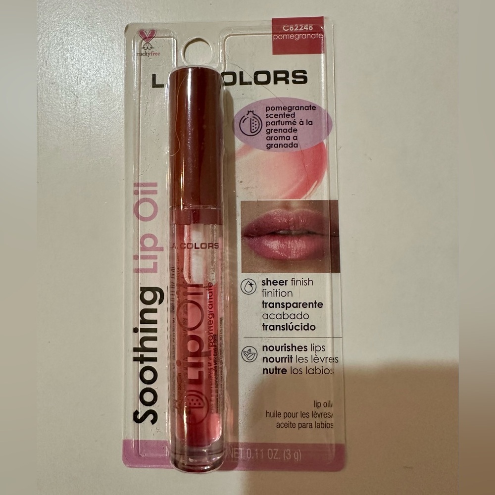 3 for $15 NWT L.A. Colors Lip Oil in Pomegranate